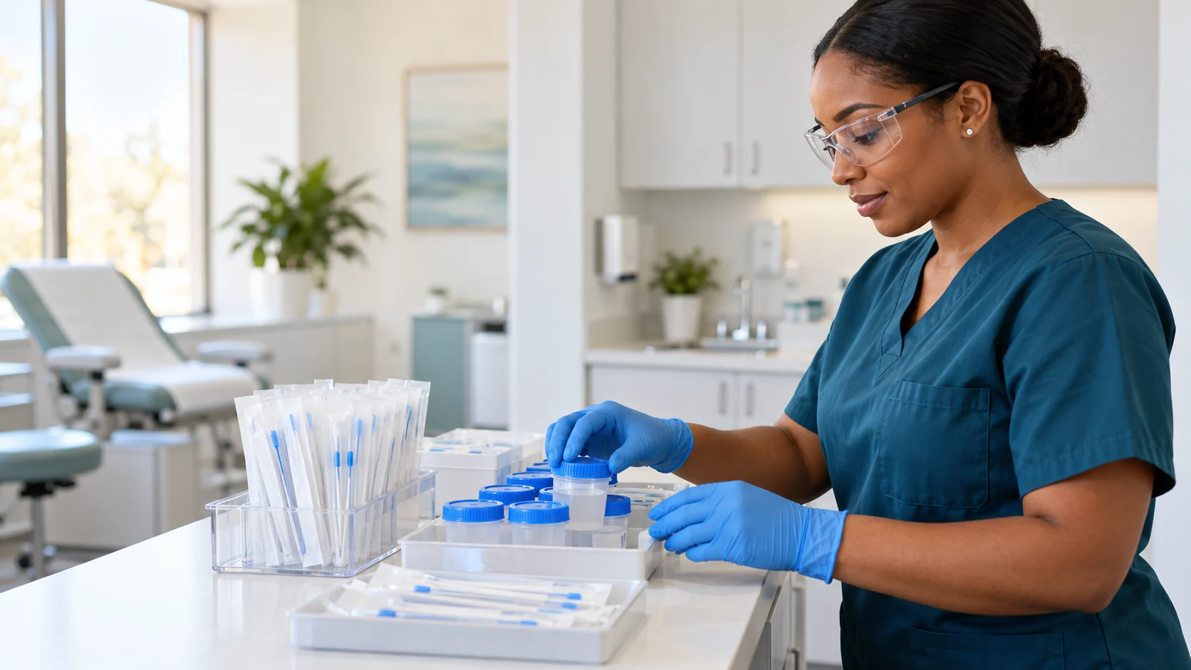 Illustrative collection professional organizing testing supplies